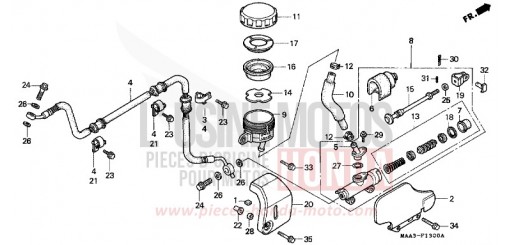 POMPA FRENO POSTERIORE (VT1100C2) VT1100C2S di 1995